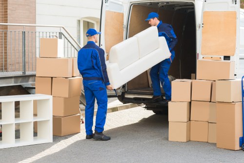 Local removal truck ready for loading in West London