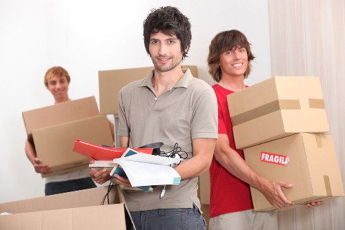 Boxes and moving supplies ready for a home move in Acton