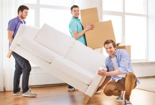 Furniture loaded into a moving van in Acton