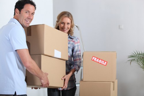 Household packing boxes and protective wrap for relocation in Acton
